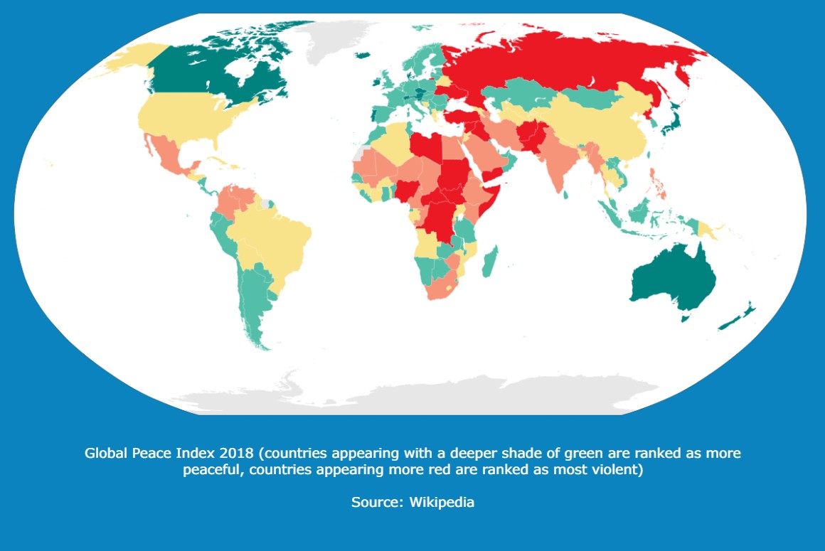 Международная карта. Global Peace Index. Самая Мирная Страна в мире. Глобальный индекс миролюбия. Safest Country.