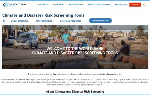 climate adaptation risk screening tool world bank